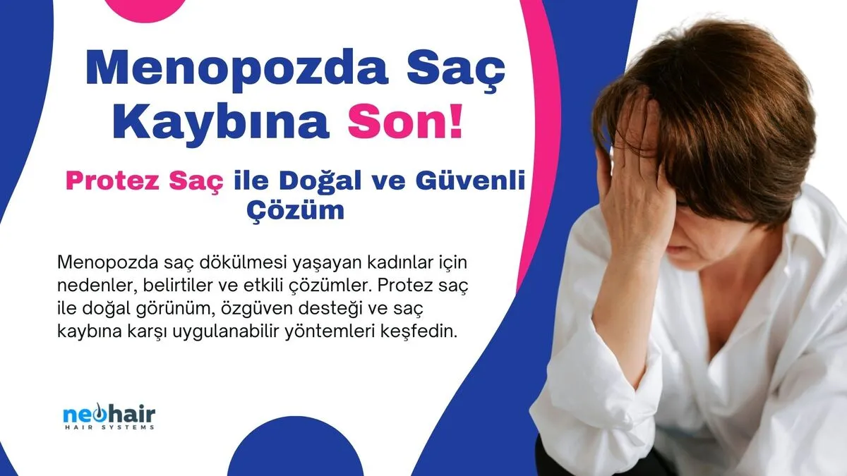 Menopozda hormon değişiklikleri saç foliküllerini inceltir ve saç dökülmesini hızlandırır. Kaş ve kirpikler seyrelir, saç yoğunluğu azalır. Kadın protez saç, doğal görünümü destekler, özgüveni artırır ve günlük yaşamı kolaylaştırır. Hormonal testler ve medikal önlemlerle birlikte kullanıldığında etkili ve güvenli bir çözüm sunar.